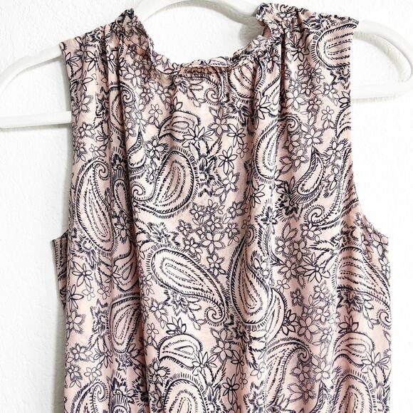 Cabi Dani Paisley Patchwork Shirred Chiffon Women Dress Size Small - Picture 3 of 8